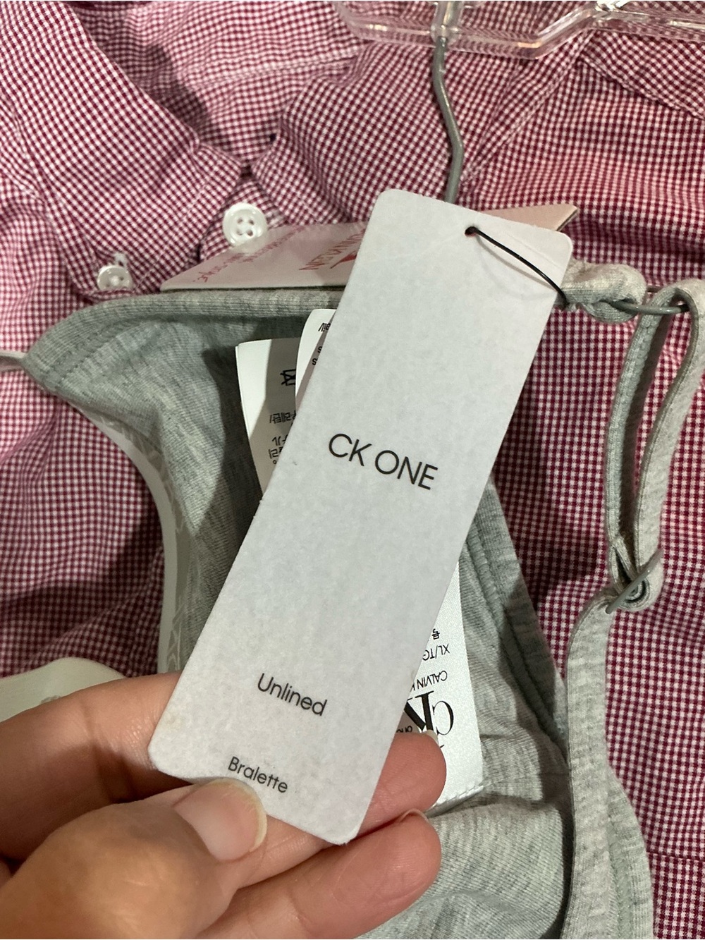 💙 NWT Calvin Klein Light Gray Bralette - XL (01354) - Picture 4 of 8